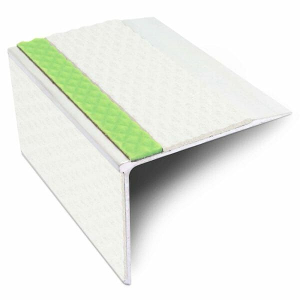 DDA Compliant Aluminium Non Slip Stair Nosing Edge Trim With Pvc Insert 75 x 58mm