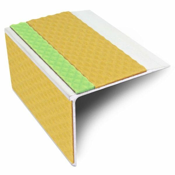 DDA Compliant Aluminium Non Slip Stair Nosing Edge Trim With Pvc Insert 75 x 58mm