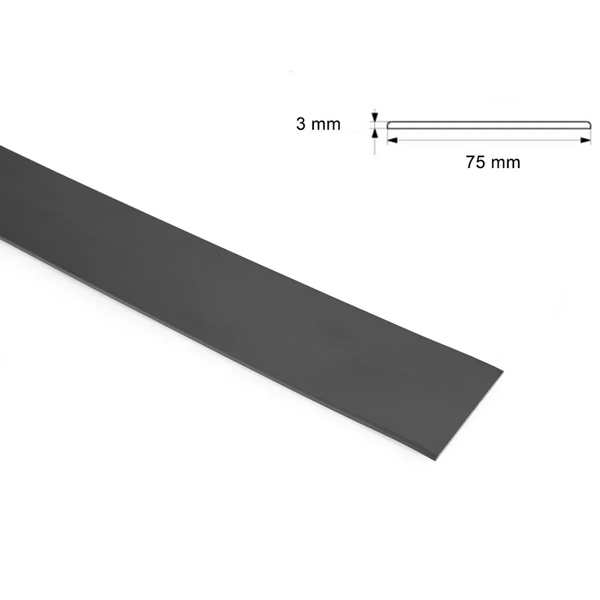 Durable PVC Flat Bar Trim Architrave 2.48m Long Cover