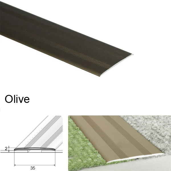 Flat Aluminium Door Thresholds Self Adhesive, Floor Trim