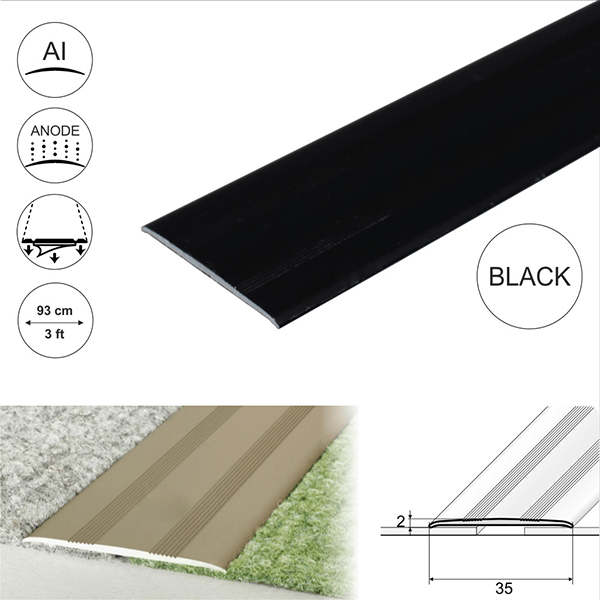 Flat Aluminium Door Thresholds Self Adhesive, Floor Trim