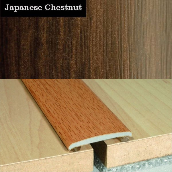 Flat Aluminium Wood Effect Door Threasholds Self Adhesive