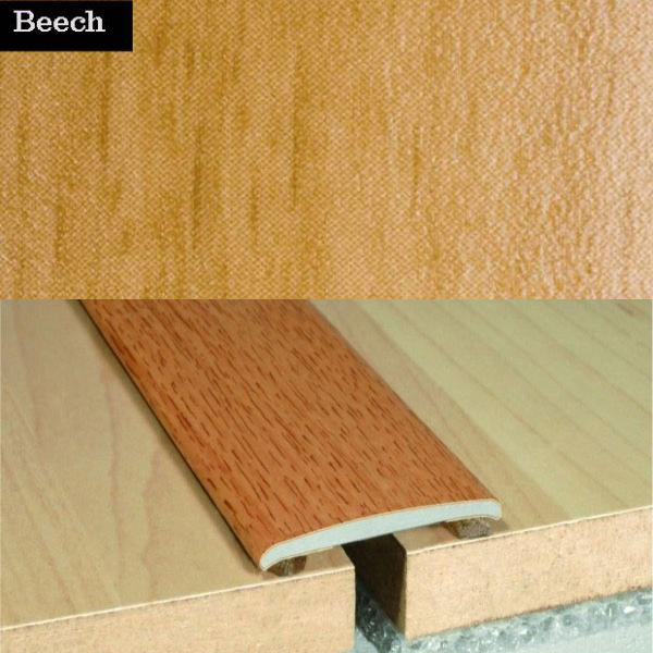 Flat Aluminium Wood Effect Door Threasholds Self Adhesive