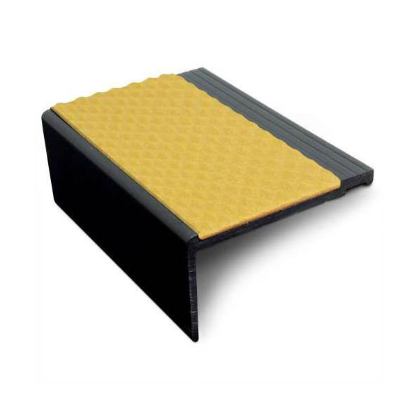 Non Slip Heavy Duty Hard Nose 60.4mm x 32mm PVC Stair Nosing