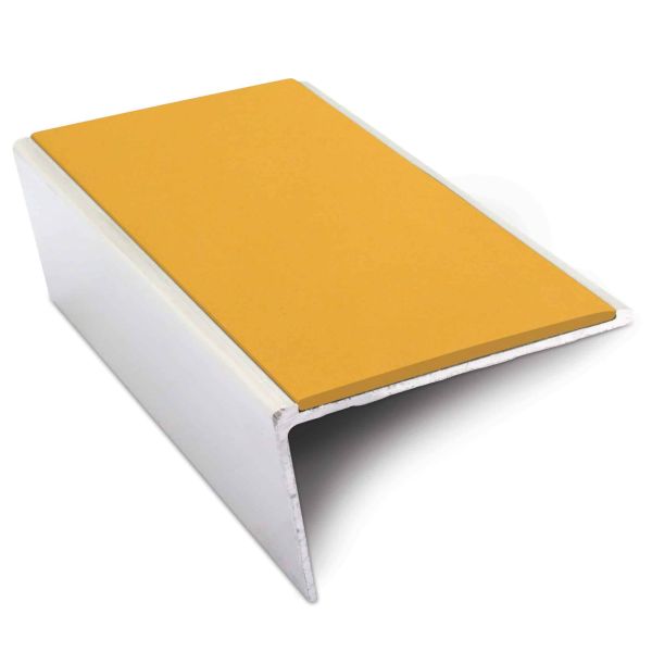 Non Slip Aluminium Commercial Stair Nosing 57mm x 32mm Edge Trim With Pvc Insert 