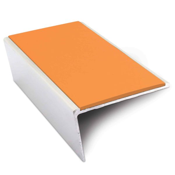 Non Slip Aluminium Commercial Stair Nosing 57mm x 32mm Edge Trim With Pvc Insert 