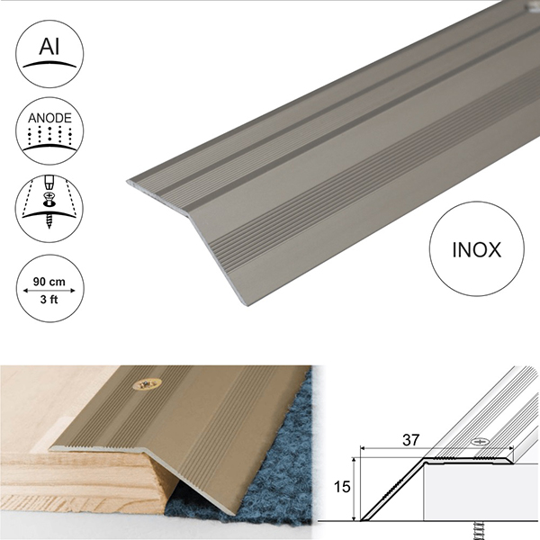 Non Slip Aluminium Door Floor Trim Carpet Thresholds Ramp