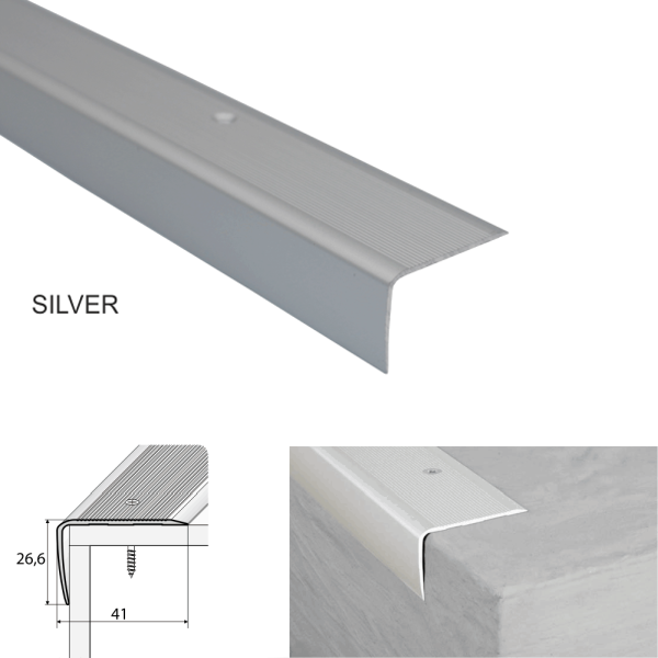 Non Slip Aluminium Stair Nosing for Wooden Stair Treads