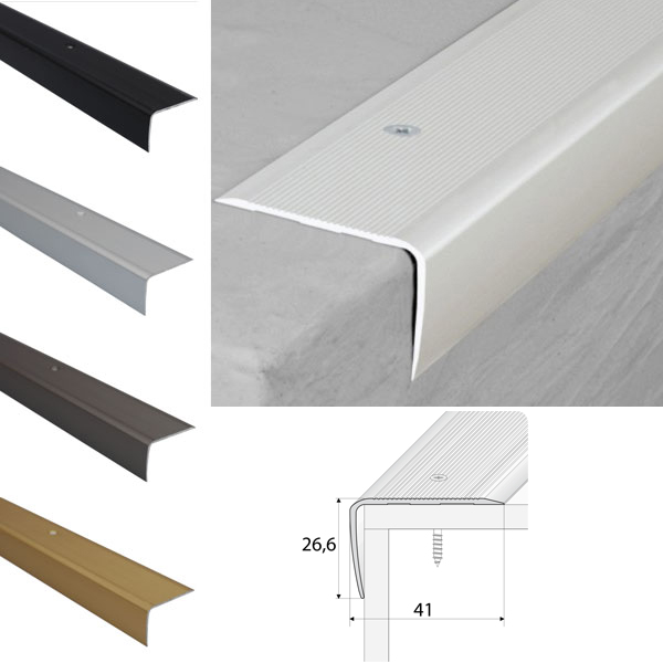 Non Slip Aluminium Stair Nosing for Wooden Stair Treads