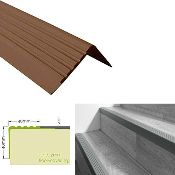 Non Slip Stair Nosing Bullnose Stair Nosing Rubber Angle Step Edge