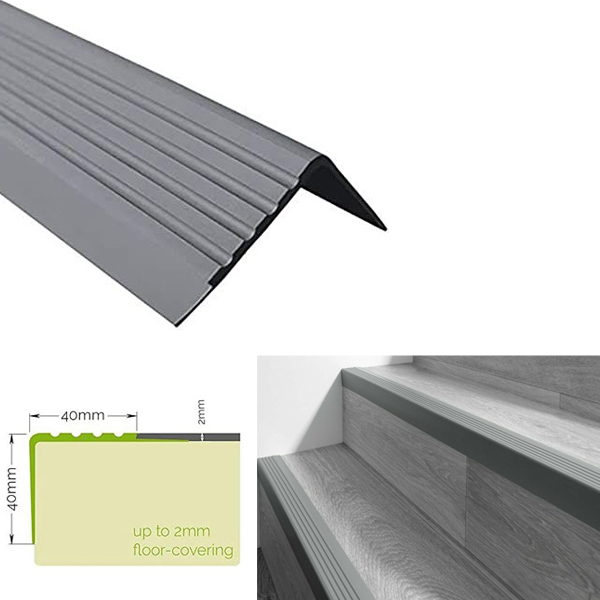 Non Slip Stair Nosing Bullnose Stair Nosing Rubber Angle Step Edge