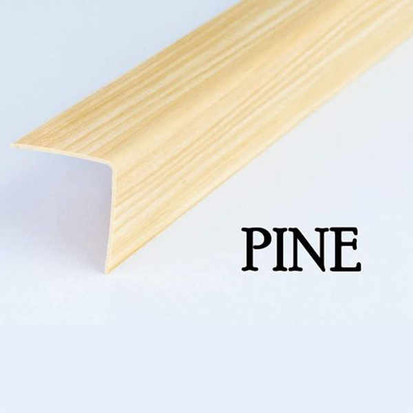 Plastic PVC Corner Angle Trim Wall Corner Guard Edge Protector Wood Effect