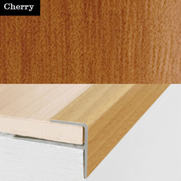 Push-In Aluminium Wood Effect Stair Nosing Edge Trim 15 x 22mm 