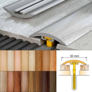 PVC door floor trim30mm Wide for wooden, laminate, carpet, vinyl or tiled floors