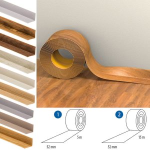 PVC Flexible Skirting Board Self Adhesive Transition Profile Wall Caulk Strip