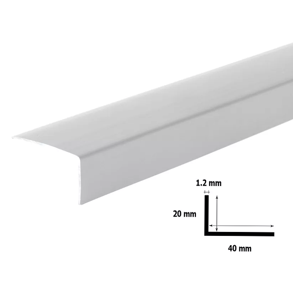 PVC Plastic Unequal Corner 90 Degree Angle Trim - 2.5m Long