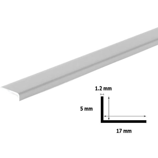 PVC Plastic Unequal Corner 90 Degree Angle Trim - 2.5m Long