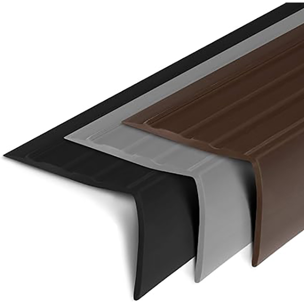 PVC Stair Nosing Profile in L Shape Elegant Stair Protection For Laminate, Parquet, Tiles or Carpet