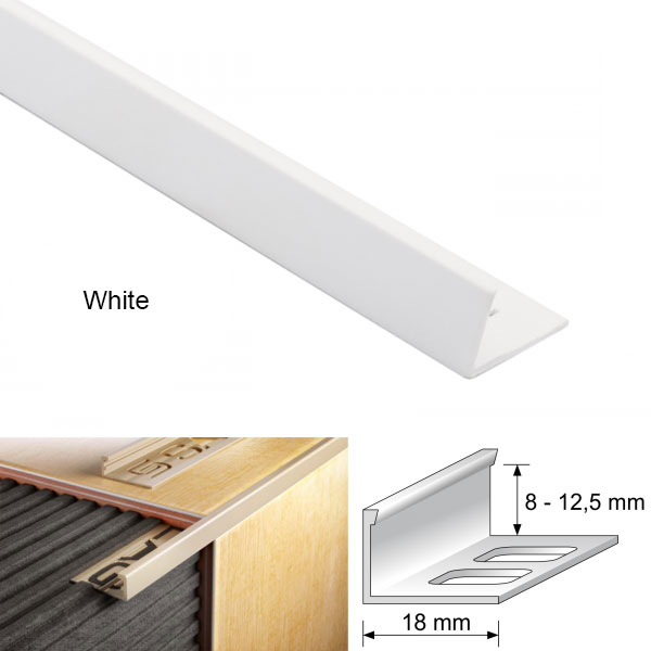 PVC Straight Edge L Shaped Tile Trim