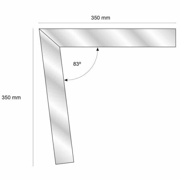 Rakeback Stair Nosing Edge Trim Pre-Formed - 350mm Long