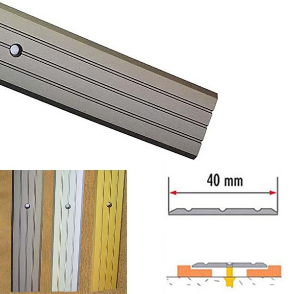 Screw Fix Aluminium Rail Drilled Robust For Doorways & Room Entryways