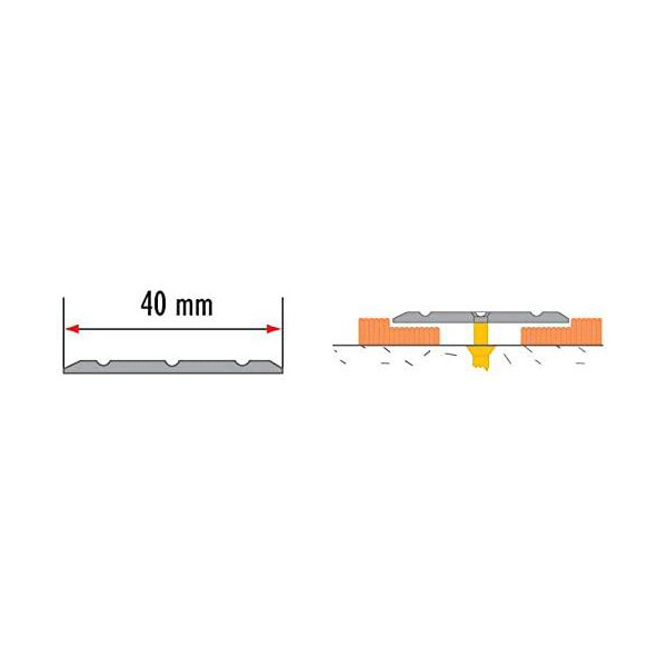 Screw Fix Aluminium Rail Drilled Robust For Doorways & Room Entryways