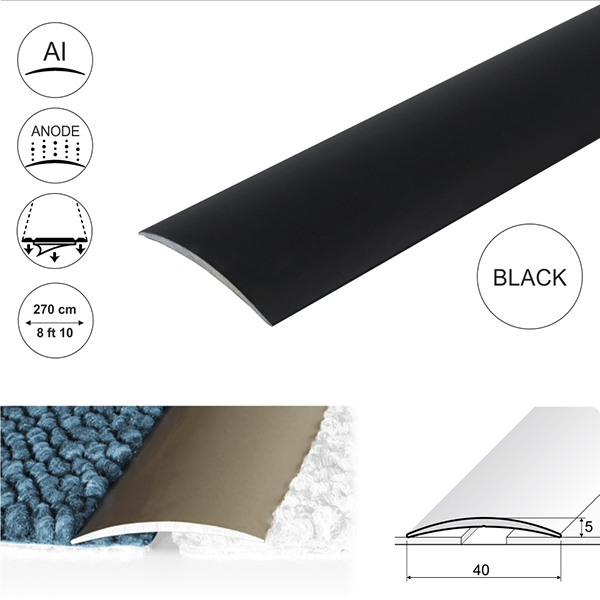 Self Adhesive Aluminium Door Thresholds For Connecting Wooden Or Carpet Floors