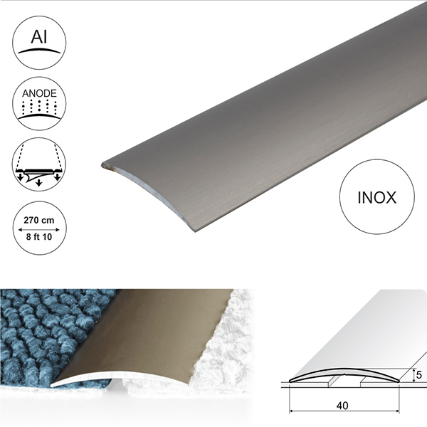 Self Adhesive Aluminium Door Thresholds For Connecting Wooden Or Carpet Floors