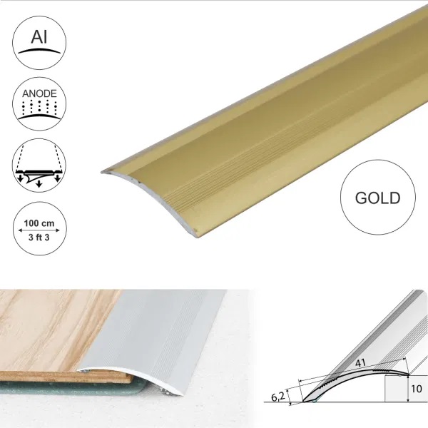 Self Adhesive Aluminium Door Thresholds For Wooden, Laminate, Carpet Vinyl Flooring