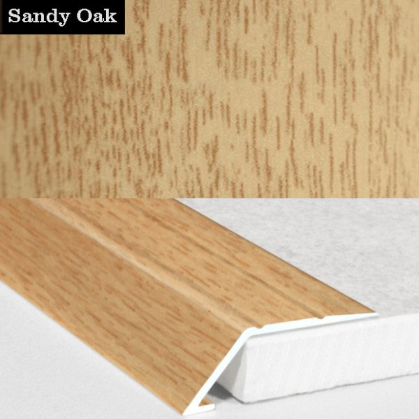 Self Adhesive Aluminium Wood Effect door Threshold Ramp