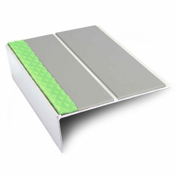 Tredsafe Aluminium Non Slip Stair Nosing Edge Trim With Pvc Insert 85 x 32mm