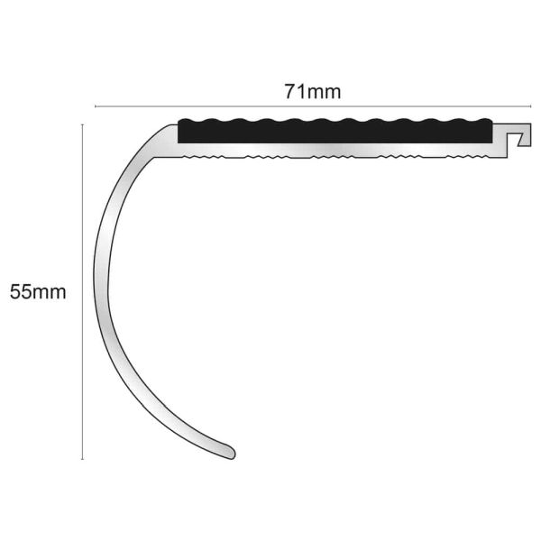 Tredsafe Non Slip Stair Nosing NHD 08 – 71 x 55 mm