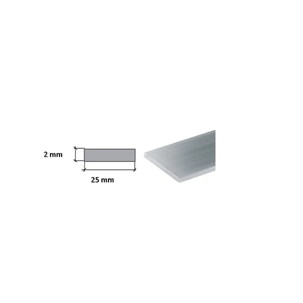 Aluminium Flat Bar / Plate - 2 Meter Long