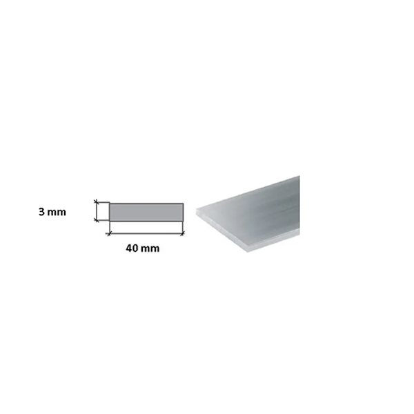 Aluminium Flat Bar / Plate - 2 Meter Long