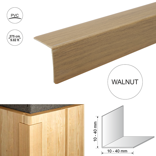 Wood Effect Plastic Pvc Corner 90 Degree Angle Trim